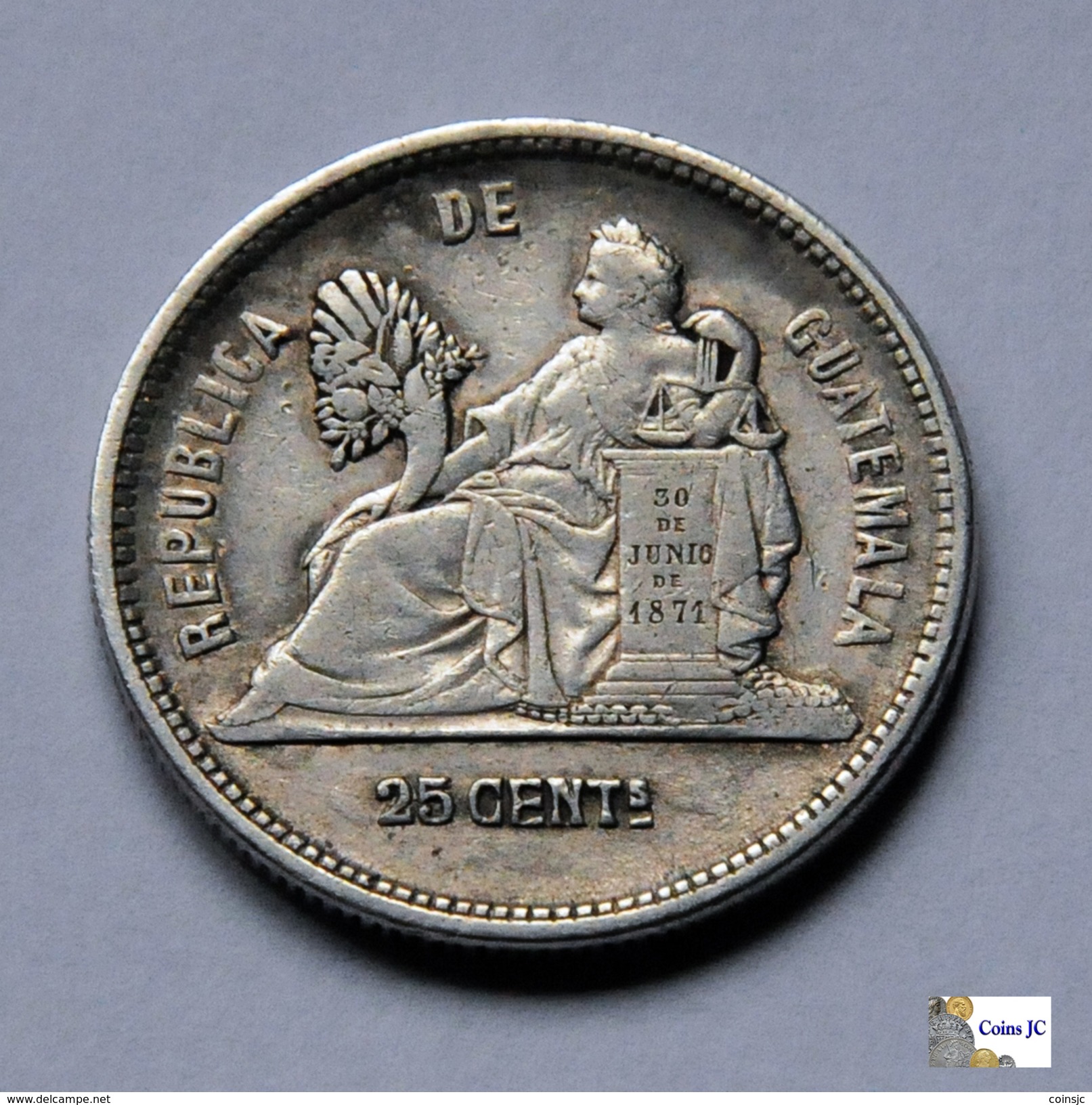 Guatemala - 25 Centavos - 1890 - Guatemala