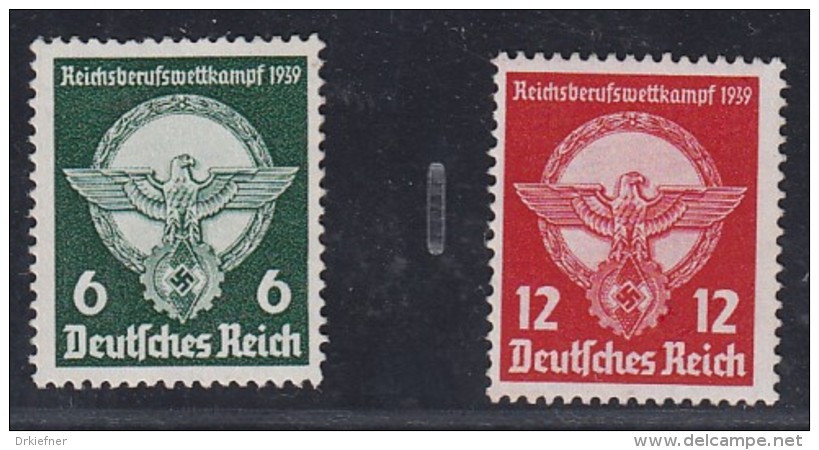 DR  689-690, Postfrisch **, Reichsberufswettkampf 1939 - Ungebraucht