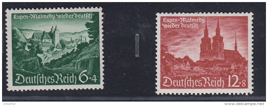 DR  748-749,  Postfrisch **, Wiedereingliederung Der Gebiete Von Eupen, Malmedy Und Moresnet 1940 - Ungebraucht