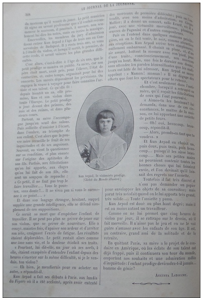 JOURNAL DE LA JEUNESSE1901N°1483:LES ALMANACHS/VILLENTROIS PORTE DU 15E.PHILIPPE DE COMMY/PERCHERIOUX TAILLEURS DE SILEX - 1900 - 1949