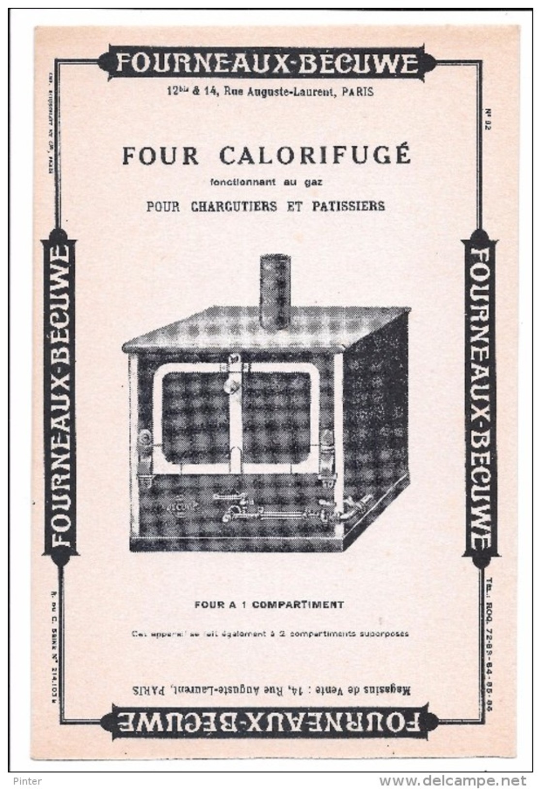 BUVARD - FOURNEAUX BECUWE - Four à 1 Compartiment - Electricité & Gaz