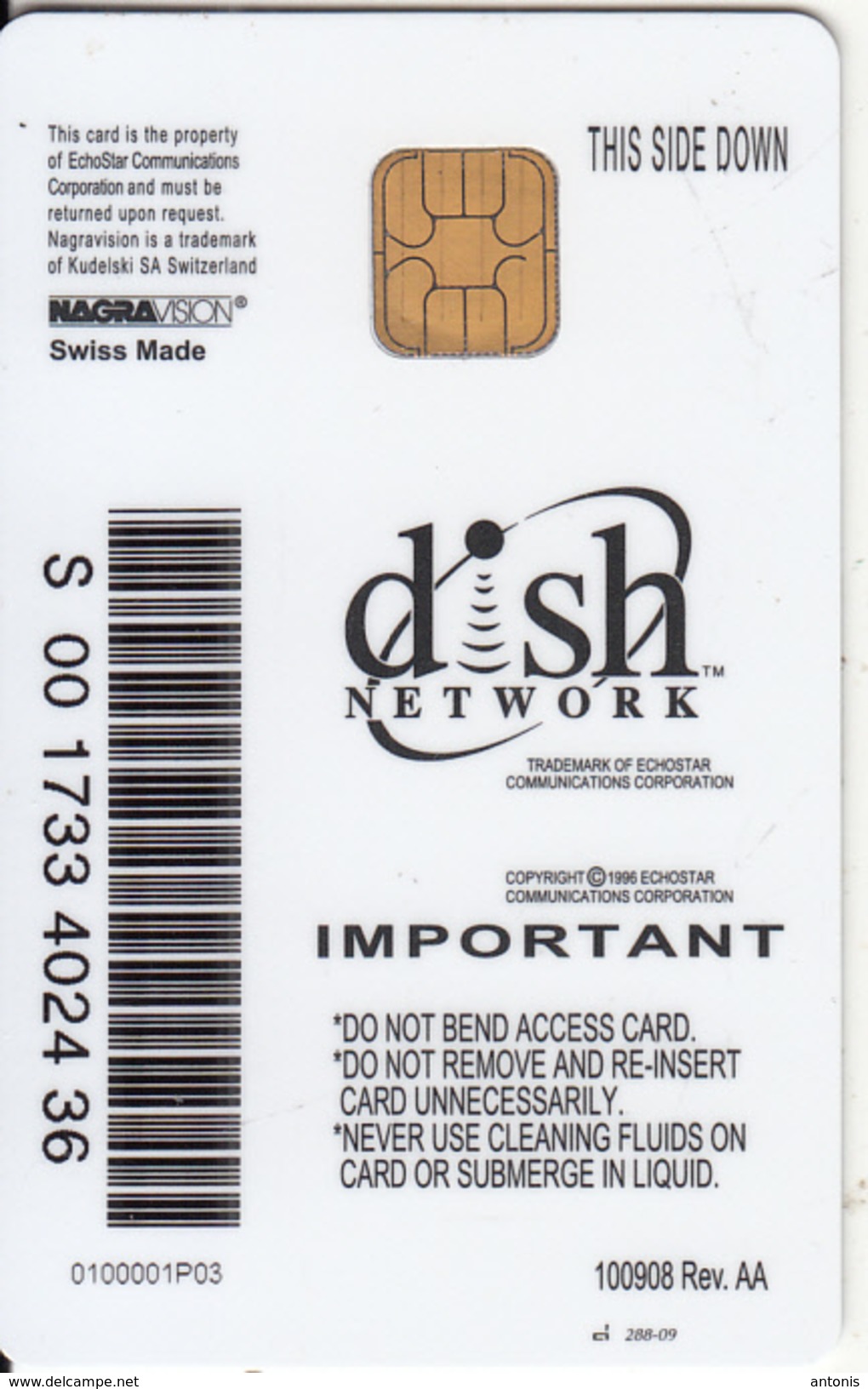 USA(chip) - EchoStar Communications/Dish Network, Satellite TV Card, Used - Other & Unclassified