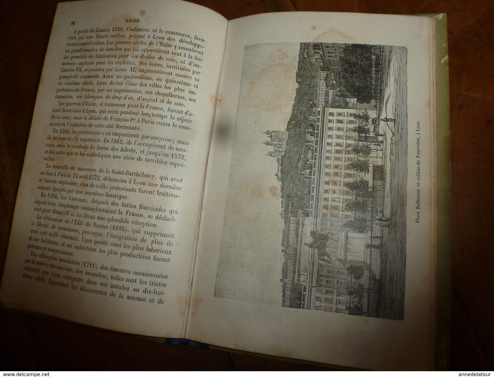 1895 RHÔNE: -->LYON (Quai St-Clair et Fulchiron,Pont-Morand,La manecanterie,Eglise d'Ainay ),Ile-Barbe,Villefranche,etc