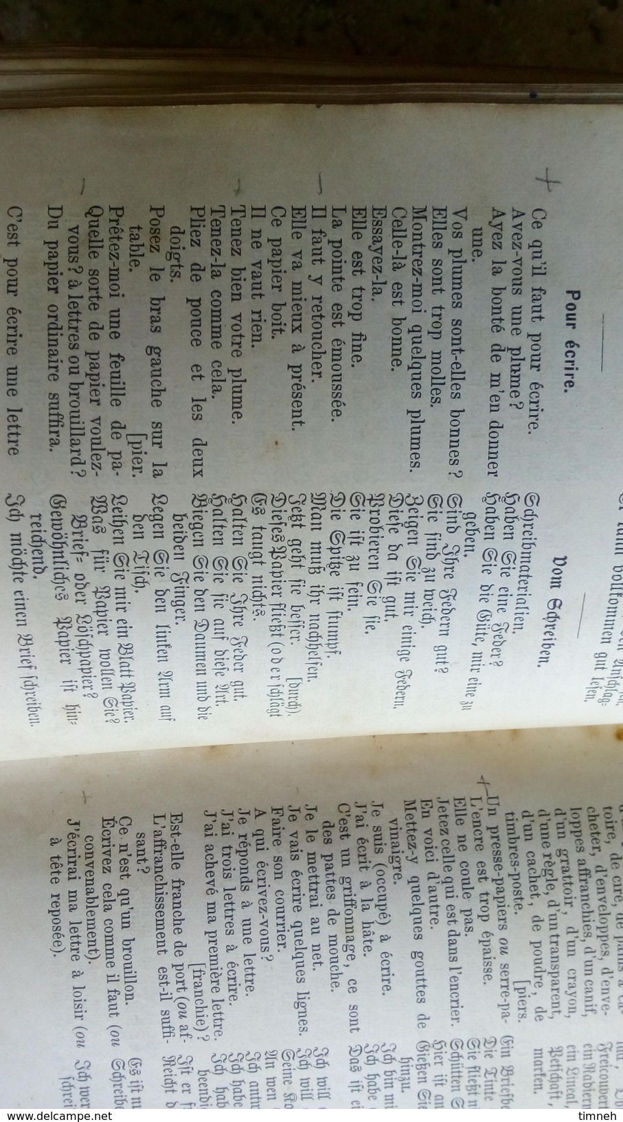 COURSIER 1892 MANUEL de la CONVERSATION française et allemande HANDBUCH der Französischen und Deutschen Sprache CAUSERIE