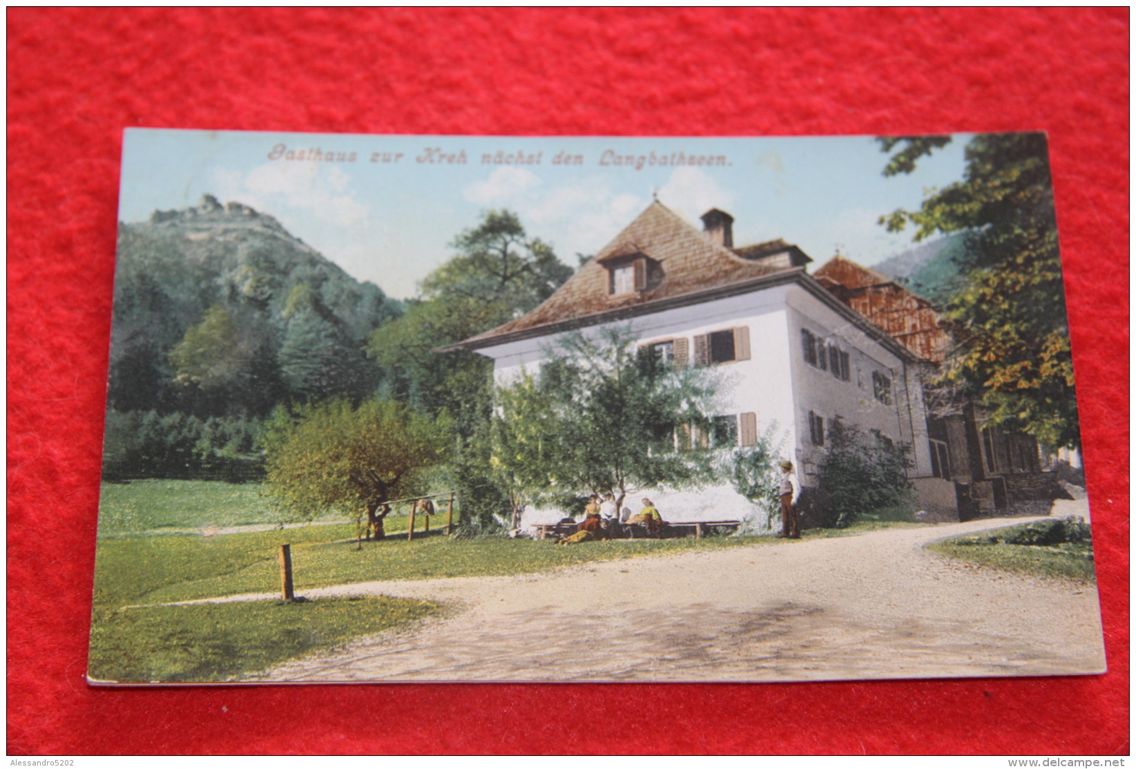 Oberosterreich Gasthaus Zur Kreh Nachst Den Langbathseen 1909 -- Tende A Sfogliarsi - Autres & Non Classés