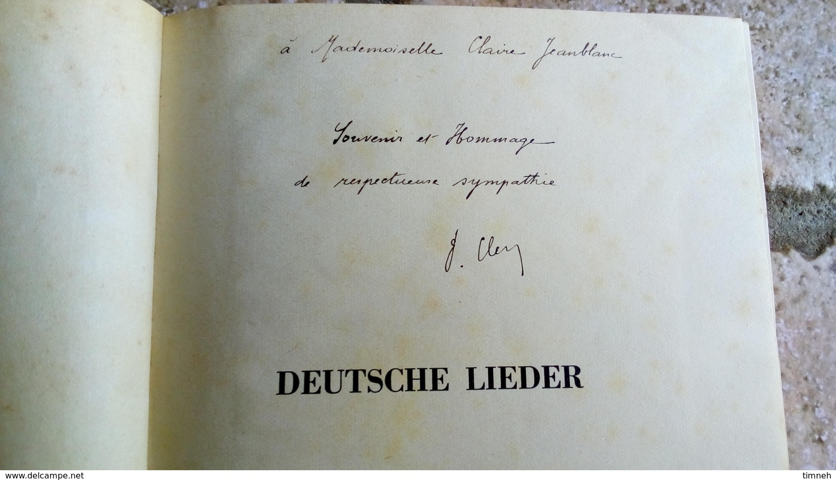 Pierre CLERC - DEUTSCHE LIEDER - LA CHANSON ET LE DISQUE ALLEMAND - Editions DIDIER 220 pages - dédicace auteur