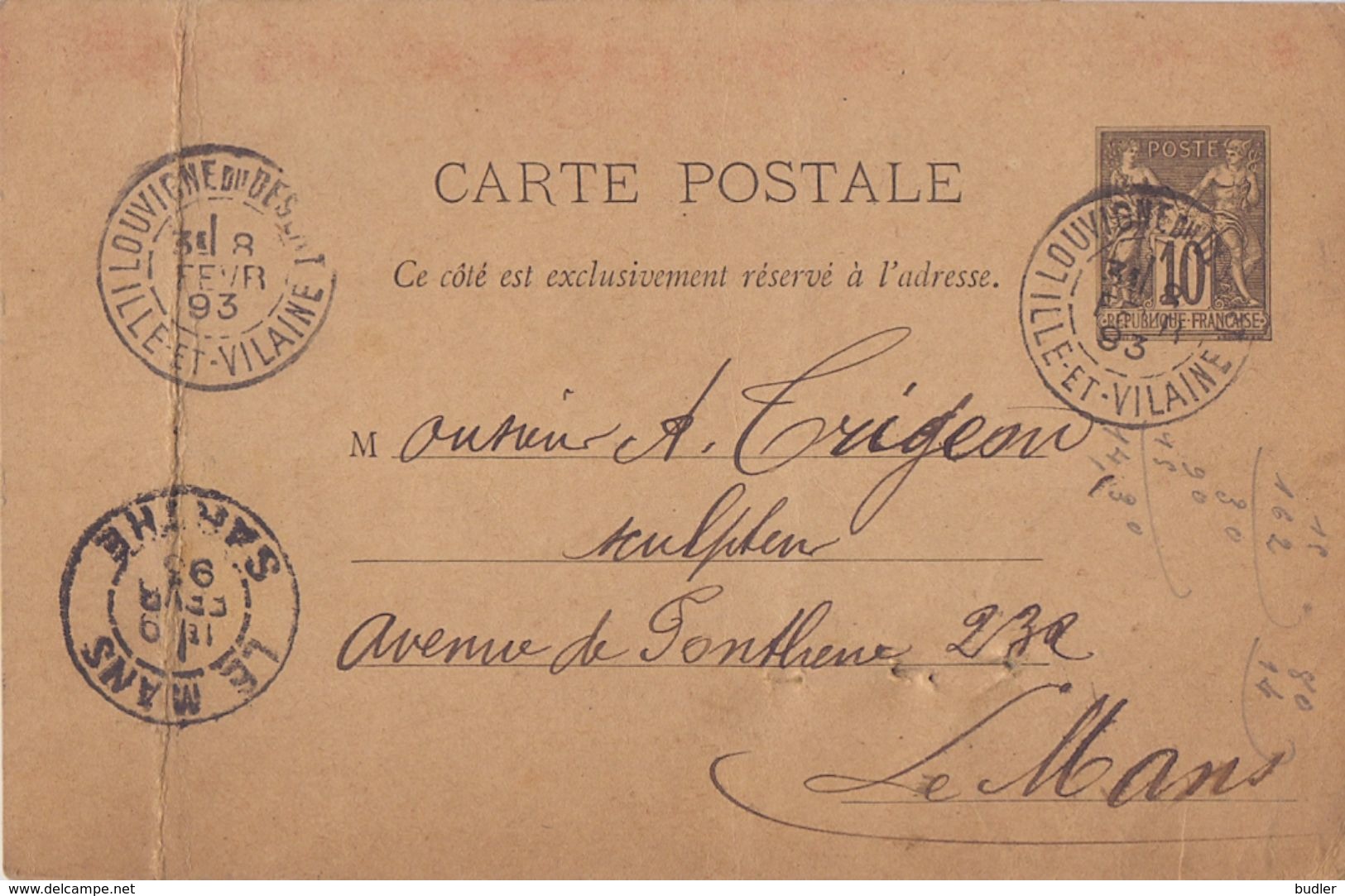 FRANCE :1893,1942,19611983: 4 Entiers Postaux Divers Voyagés. - Lots Et Collections : Entiers Et PAP