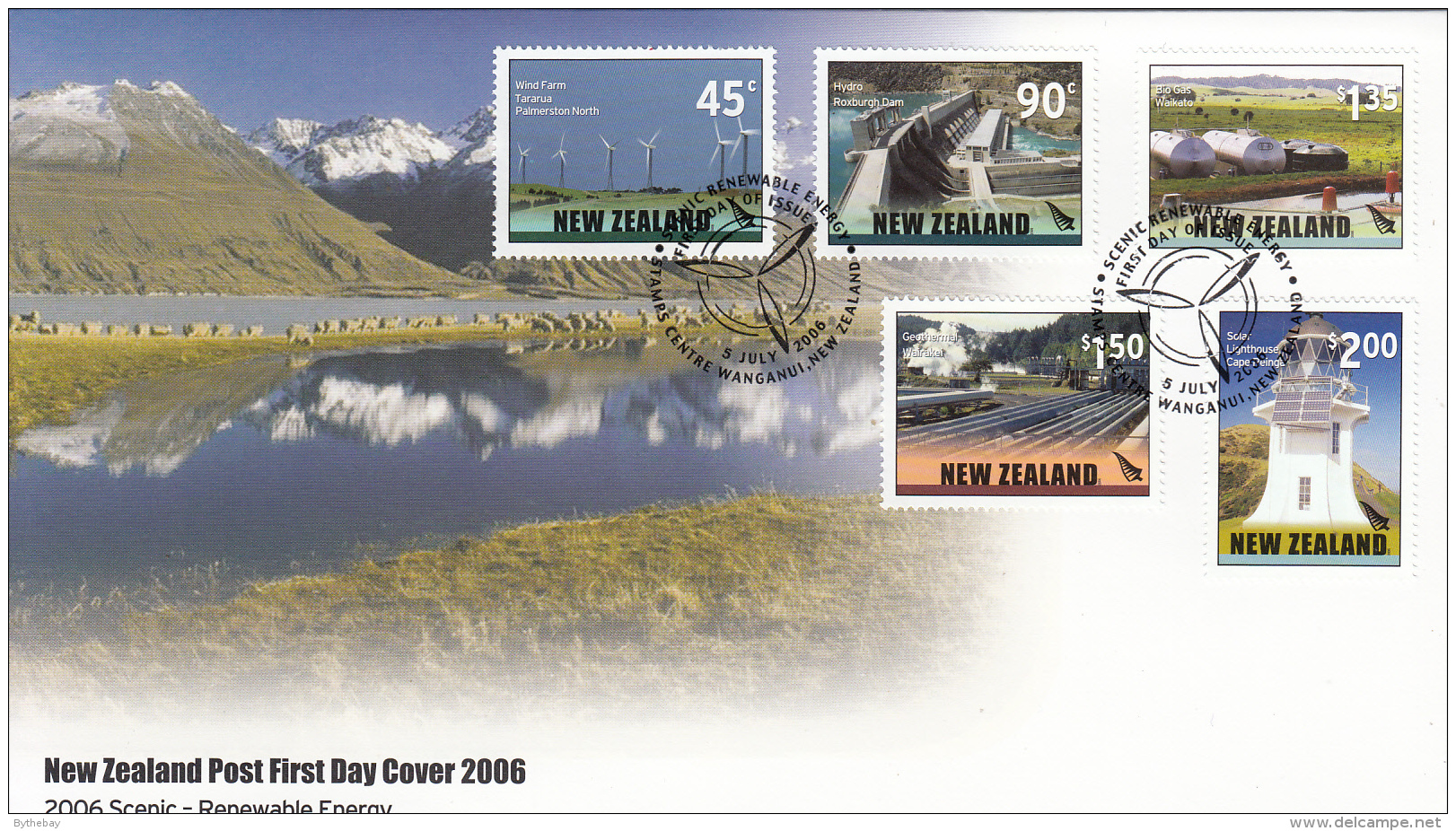 New Zealand 2006 FDC Scott #2071-#2075 Set Of 5 Renewable Energy Sources - Protection De L'environnement & Climat