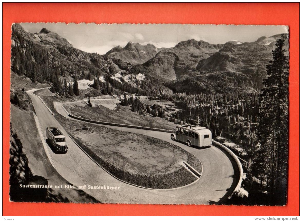 MID-33  Sustenstrasse Mit Blick Auf Sustenhörner. Car Postal, Bus, Postauto. Stempel Meiringen 1947 - Meiringen