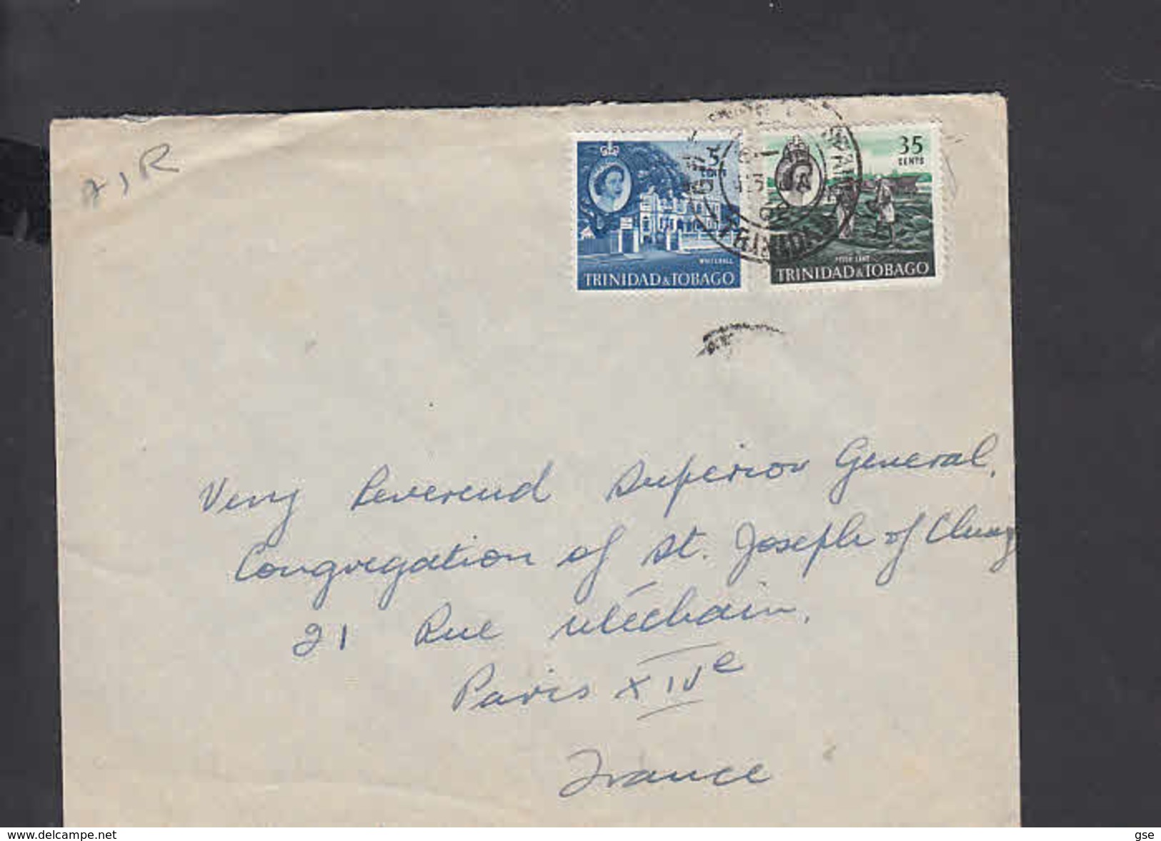 TRINIDAD & TOBAGO  1962 - Lettera  Per La Francia - Trindad & Tobago (1962-...)