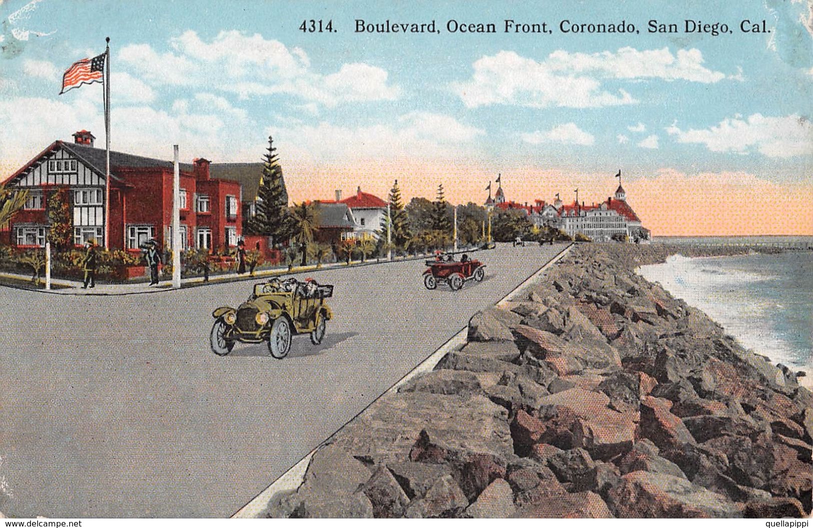 06655 "4314 BOULEVARD, OCEAN FRONT, CORONADO, SAN DIEGO, CAL" ANIMATA, AUTO. CART  NON SPED - San Diego