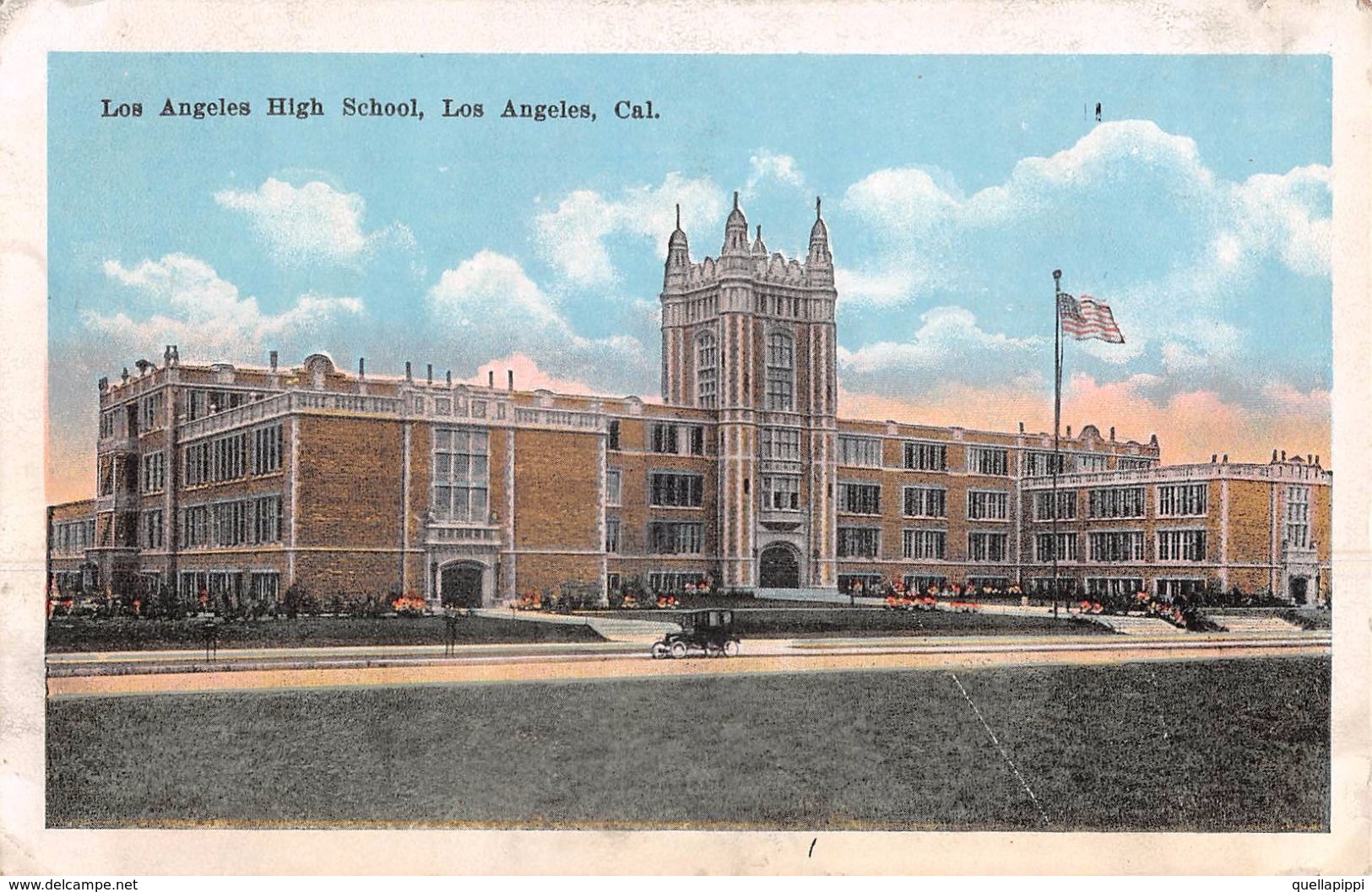 06658 "HIGH SCHOOL, LOS ANGELES, CAL" ANIMATA, AUTO. CART  NON SPED - Los Angeles