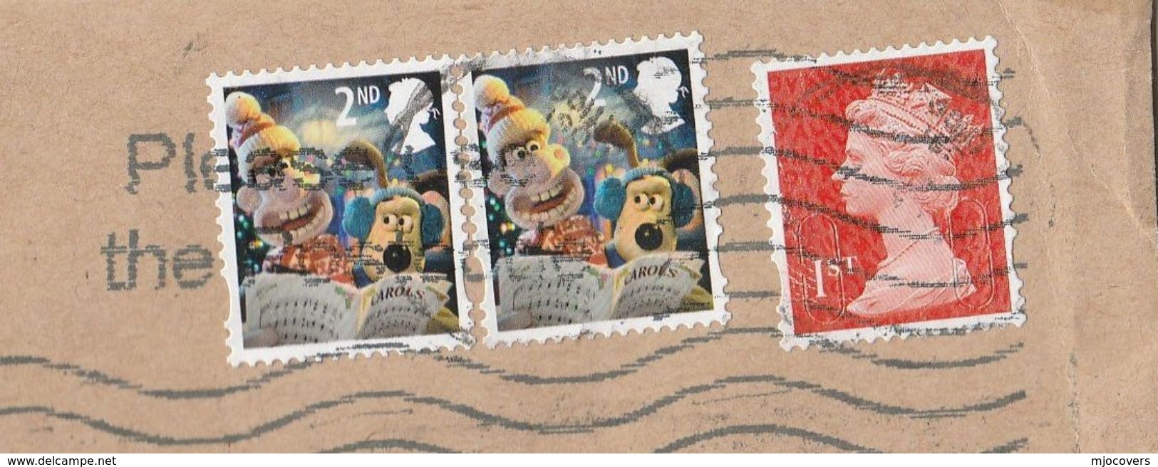 2017 ROYAL MAIL SIGNED FOR Label GB COVER Stamps WALLACE GROMIT CARTOON DOG  Dogs - Covers & Documents