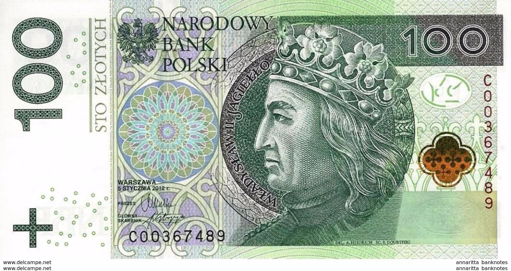 POLAND 100 Z&#x141;OTYCH 2012 (2014) P-186a UNC [PL862a] - Polonia