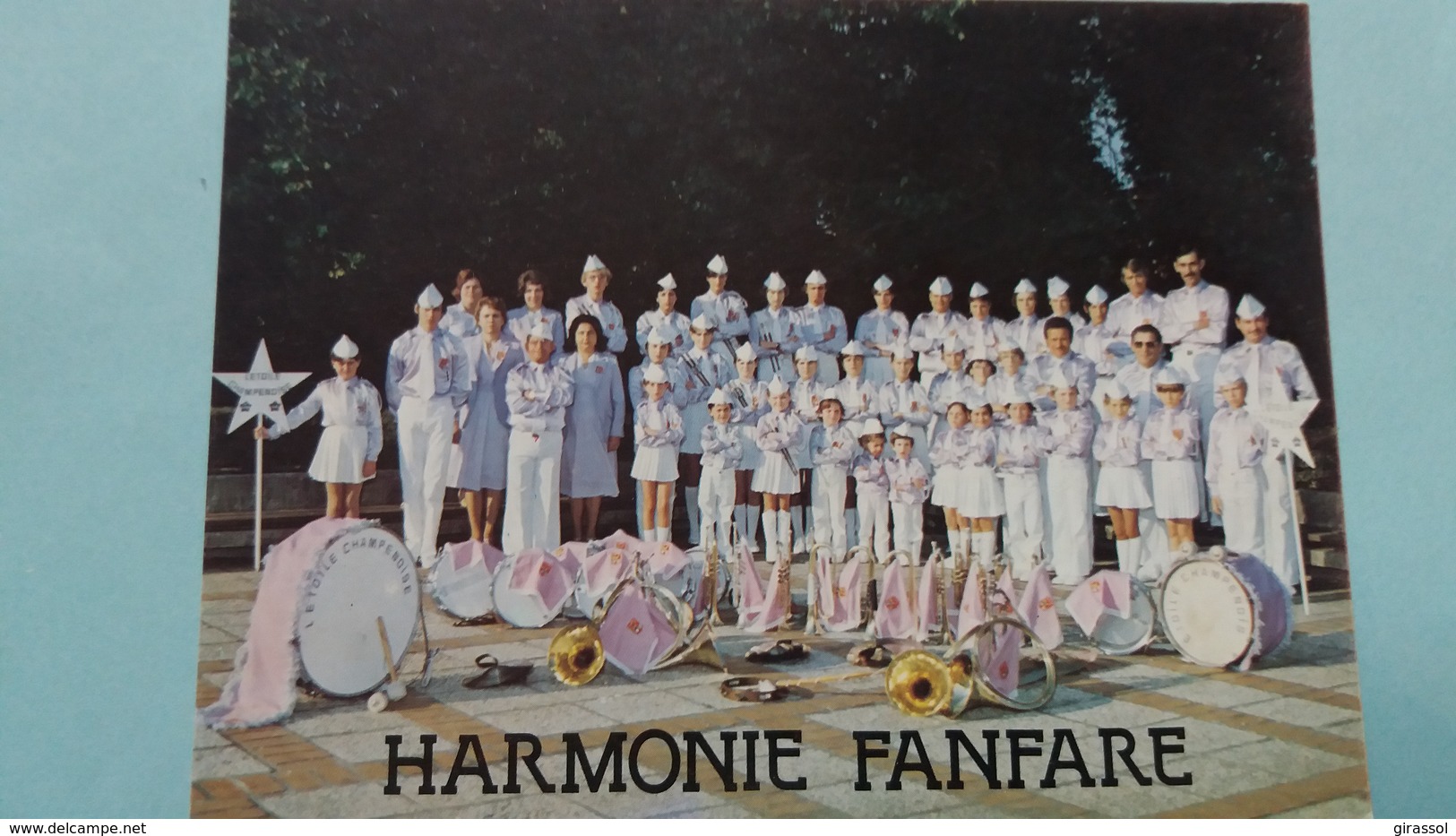 CPSM HARMONIE FANFARE L ETOILE CHAMPENOISE 20 ALLEE DES CHAMPENOIS 51 100 REIMS SS DIRECTION DE JO SANTINI - Music And Musicians