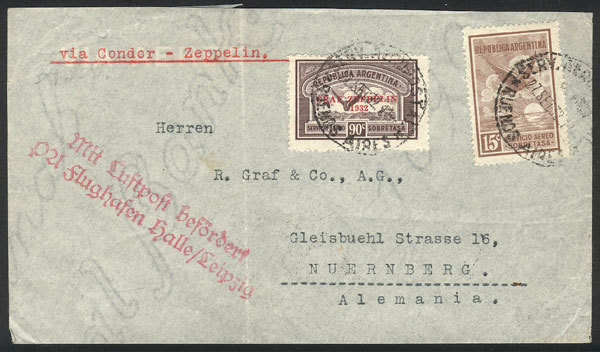 GERMANY 27/SE/1932 Buenos Aires - Germany, By ZEPPELIN: Cover Franked By GJ.722 - Autres & Non Classés