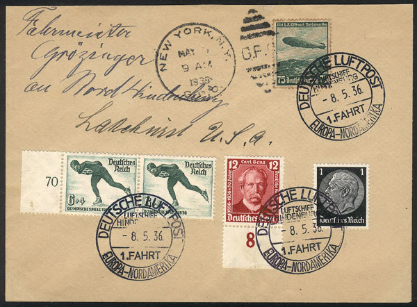 GERMANY Cover Flown To New York By ZEPPELIN On 8/MAY/1936, Excellent Quality! - Altri & Non Classificati