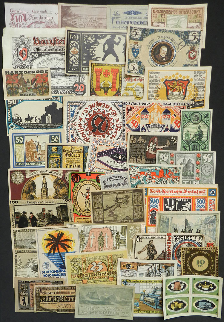 GERMANY + AUSTRIA More Than 850 Old Local Banknotes, Very Colorful And Thematic, - Lokale Ausgaben