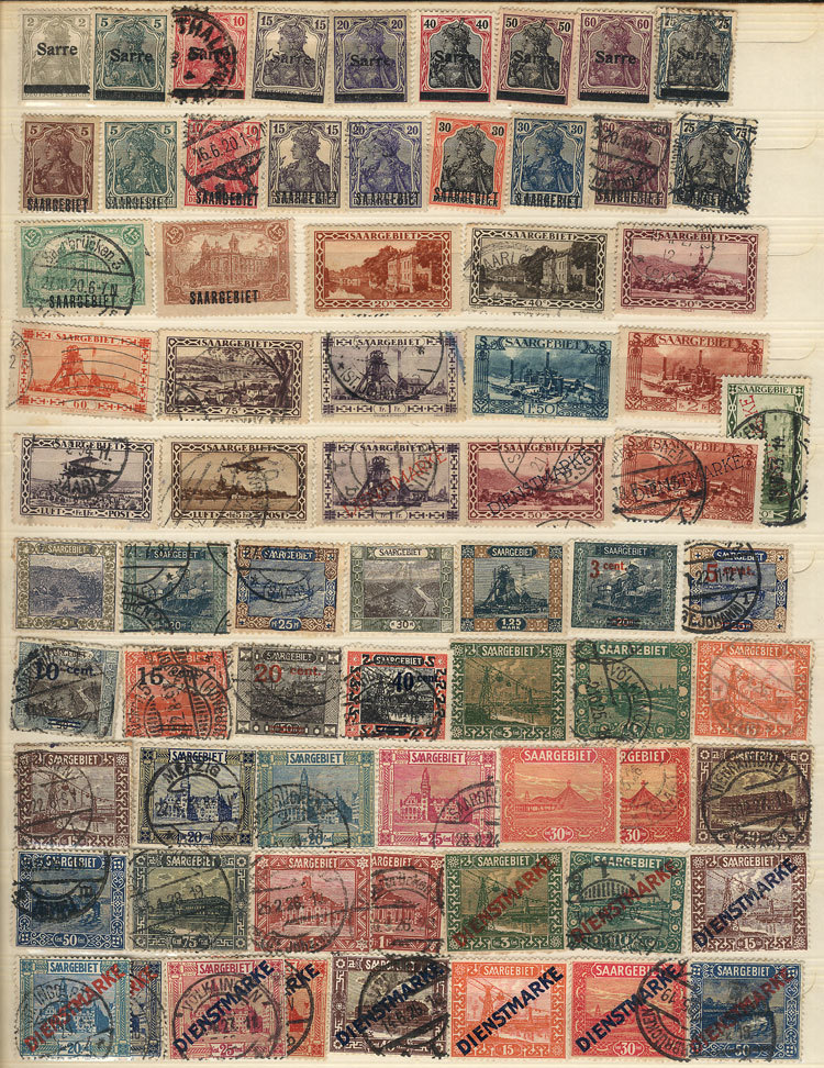 GERMANY + SARRE Stockbook With Stock Of Stamps, A Little Disorganized But Very A - Lots & Serien