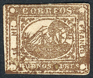 ARGENTINA GJ.10, IN Ps. Yellowish Dun, Type 48, Fantastic Example Of Wide Margin - Buenos Aires (1858-1864)