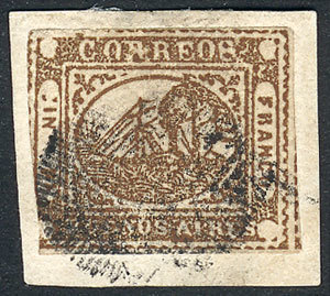 ARGENTINA GJ.10, IN Ps. Yellowish Dun, Type 19 On The Reconstruction, Nice Examp - Buenos Aires (1858-1864)