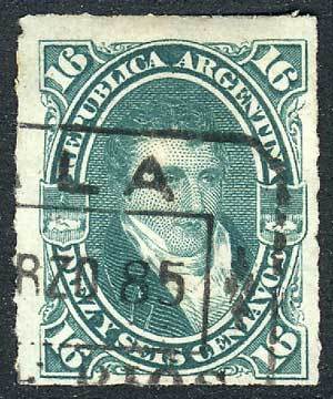 ARGENTINA GJ.50, With Rectangular Datestamp Of TALA (Entre Ríos), VF Quality! - Otros & Sin Clasificación