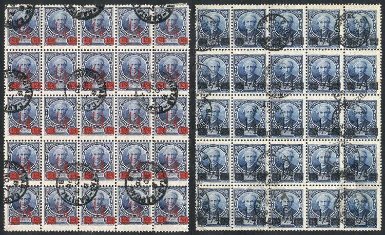 ARGENTINA GJ.133/134, 1890 Provisionals, Cmpl. Set Of 2 Values Perf 11½x12 In Us - Sonstige & Ohne Zuordnung