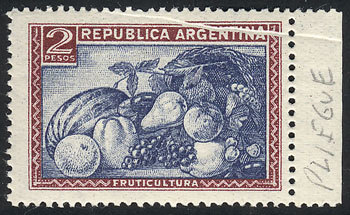ARGENTINA GJ.779, 2P. Fruit On National Unsurfaced Paper, With Variety: Paper FO - Other & Unclassified