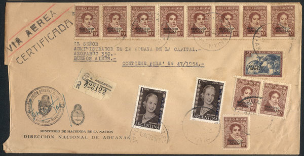ARGENTINA 12 Used Covers With Very Interesting Postages! - Officials