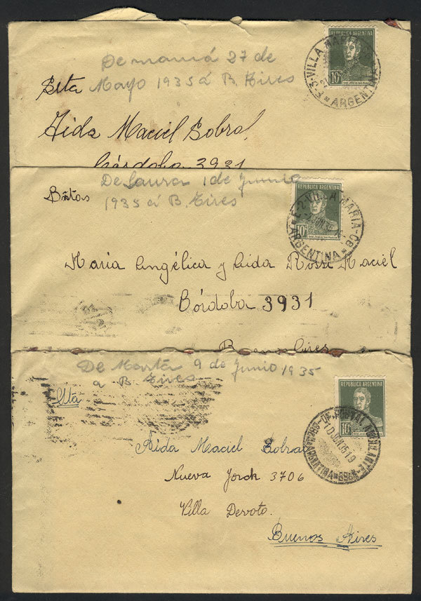 ARGENTINA Lot Of Several Tens Of Covers Sent Between VILLA MARIA (Córdoba) And B - Altri & Non Classificati