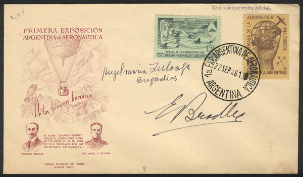 ARGENTINA FDC Cover Commemorating The 1st Argentine Aeronautics Expo (22/SE/1946 - Autres & Non Classés