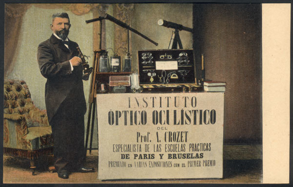 ARGENTINA Rare Advertising PC Of The Optical Institute Of Proffesor L. Crozet, E - Argentine