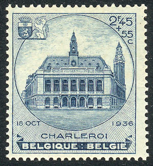 BELGIUM Sc.B179a, 1936 Charleroi Philatelic Exposition, Unmounted, VF Quality, C - Otros & Sin Clasificación