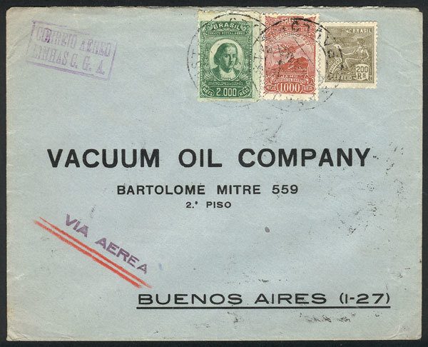 BRAZIL Airmail Cover Sent From Sao Paulo To Buenos Aires On 8/AU/1931 By AEROPOS - Otros & Sin Clasificación