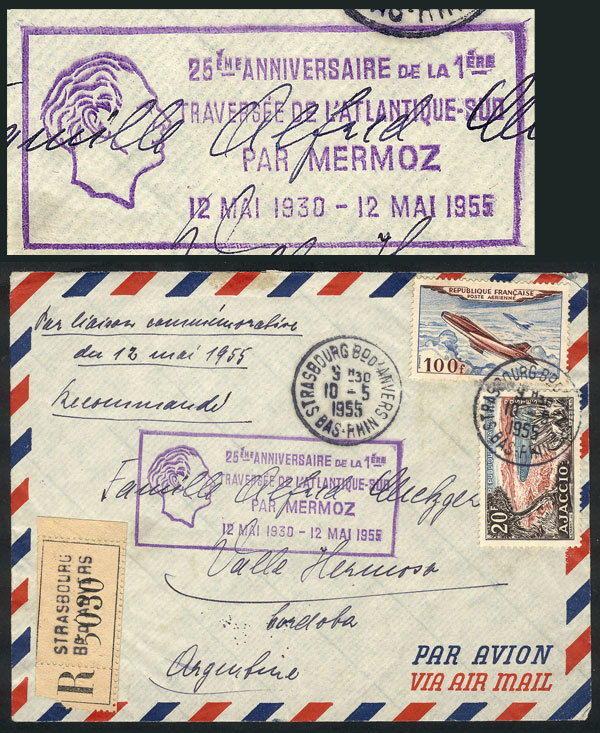 FRANCE Airmail Cover Sent To Argentina On 10/MAY/1955 With Special Handstamp Com - Autres & Non Classés