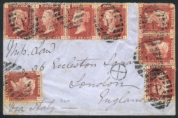 GREAT BRITAIN "1871 SUEZ - London: Cover Of An Navy Officer In Suez, Franked Wit - Service