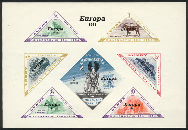 GREAT BRITAIN - LUNDY Private Issue, Europa 1961, Topic HORSES, Excellent Qualit - Sonstige & Ohne Zuordnung