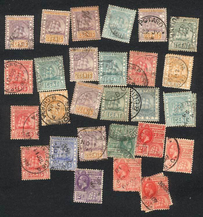 BRITISH GUIANA Small Lot Of Old Stamps, Perfect To Look For Good Cancels, VF Qua - Britisch-Guayana (...-1966)