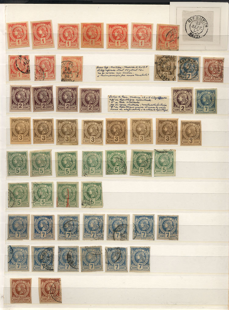 HAITI Large Number Of Old Stamps On Stock Pages, Very Interesting Lot For The Sp - Haïti