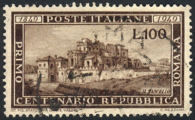 ITALY Sc.518, 1949 Centenary Of The Republic, Used, VF Quality, Catalog Value US - Unclassified