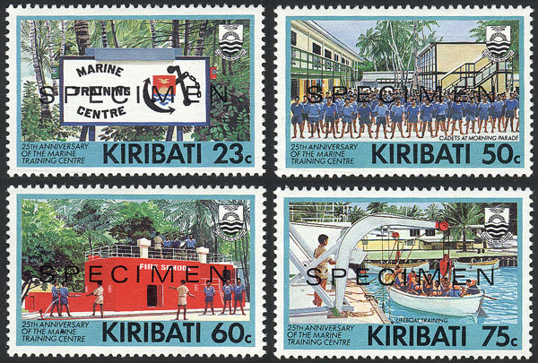 KIRIBATI Sc.591/4, 1992 Ships, Cpl. Set Of 4 Values With SPECIMEN Overprint, Exc - Kiribati (1979-...)