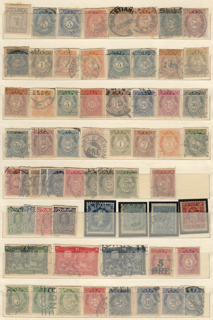 NORWAY + DENMARK Collection Mounted In Stockbook Pages, Including Classic And Sc - Otros & Sin Clasificación