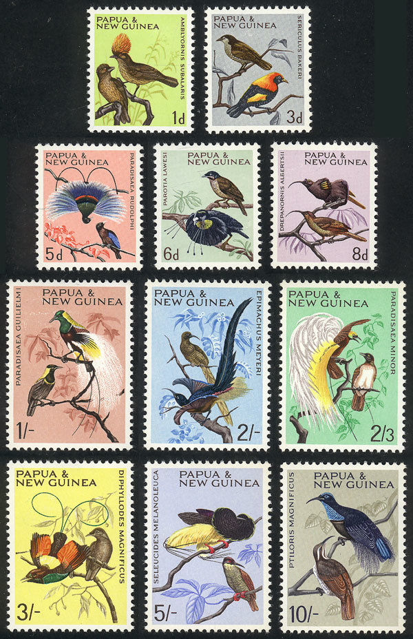 PAPUA NEW GUINEA Sc.188/198, 1964/5 Birds, Complete Set Of 11 Unmounted Values, - Papouasie-Nouvelle-Guinée