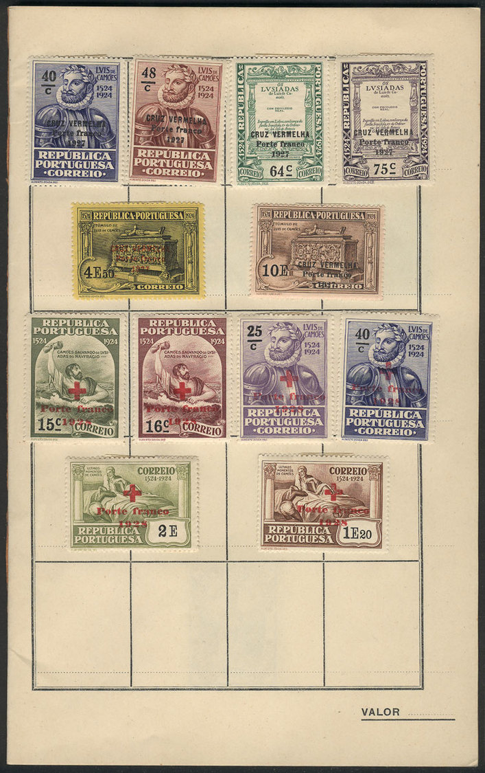 PORTUGAL Sc.1S6/1S71, 1927 To 1936, Complete Period (11 Sets), Excellent Quality - Neufs