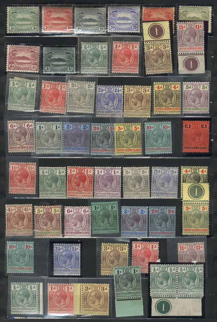 SOLOMON ISLANDS Collection Mounted In Stockbook, Very Complete From 1908 To 1980 - Iles Salomon (...-1978)