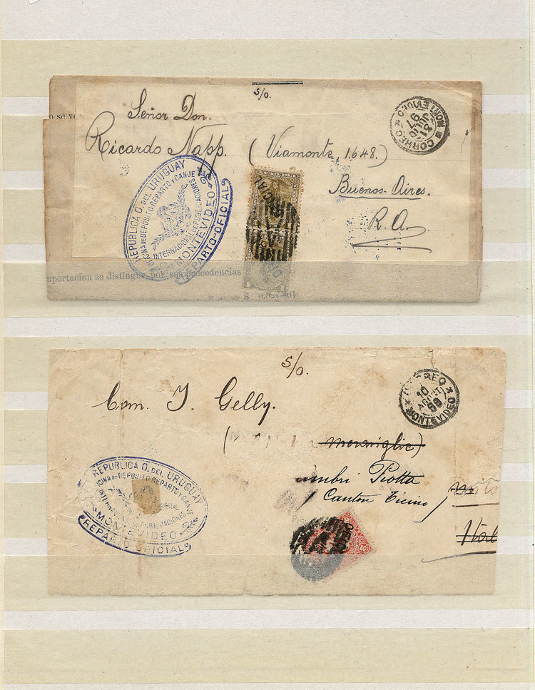 URUGUAY Stockbook With Interesting Group Of Official Stamps And Covers. It Conta - Uruguay
