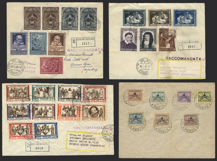 VATICAN Approximately 50 Covers (most FDC) Of 1950/60s, Almost All Sent To Argen - Altri & Non Classificati