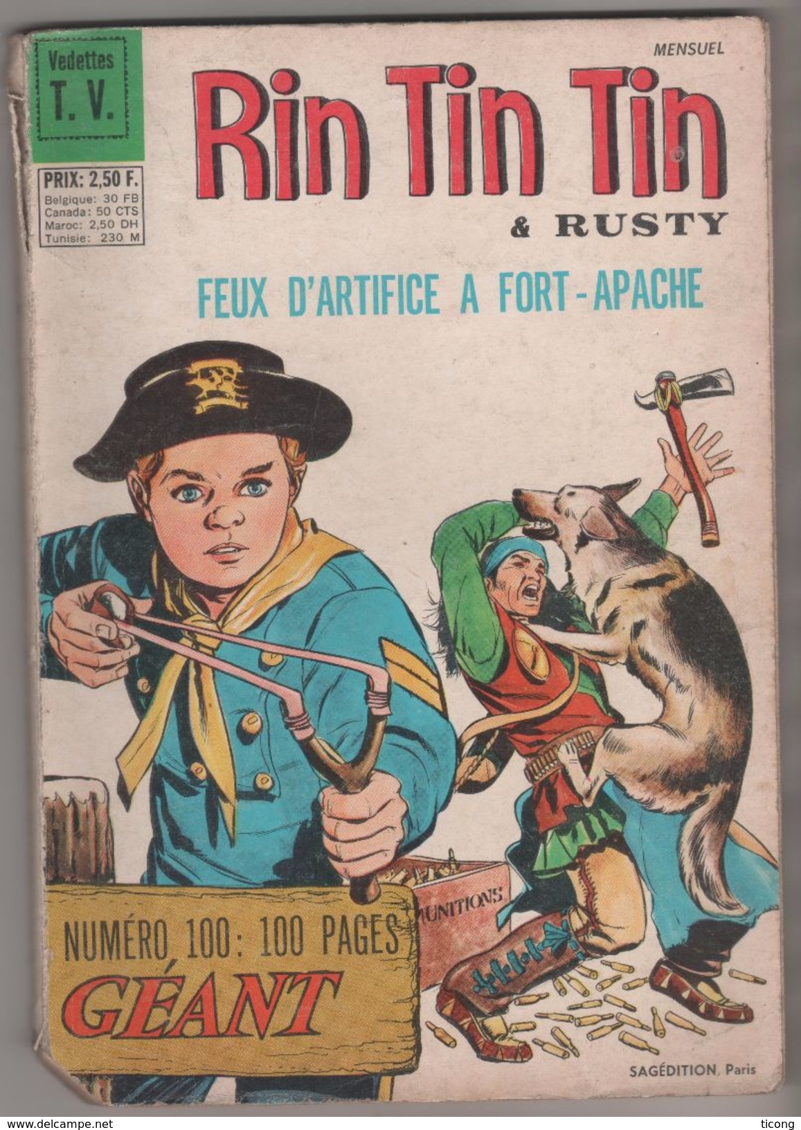 BD RIN TIN TIN GEANT SAGEDITION PARIS 1969 - DES AGENTS TRES SPECIAUX, LES MYSTERES DE L OUEST, KID BOY, VOIR LE SCANNER - Rintintin