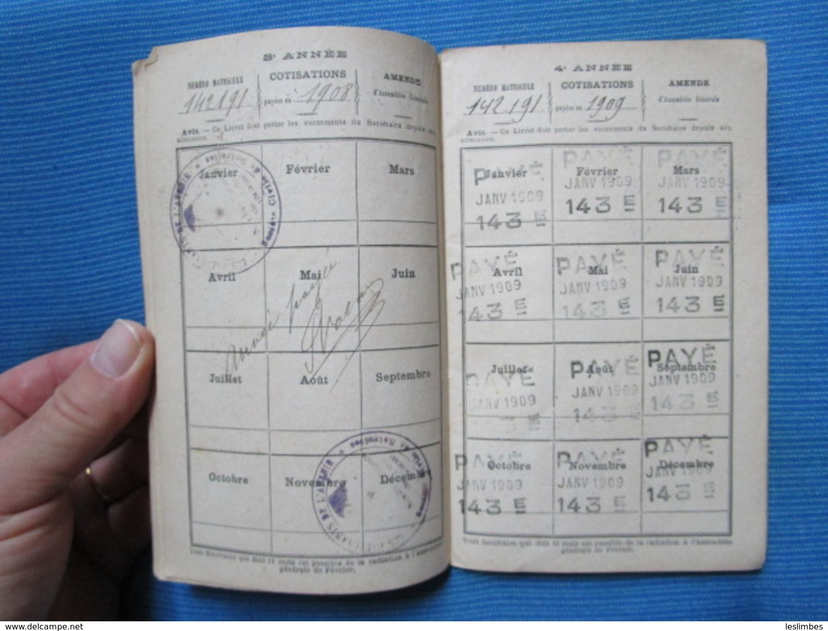 Les Prevoyants De L'Avenir. Caisse Civile De Retraites. Livret A Presenter Ouvert A La Recette. No. Matricule 142.191 - Décrets & Lois