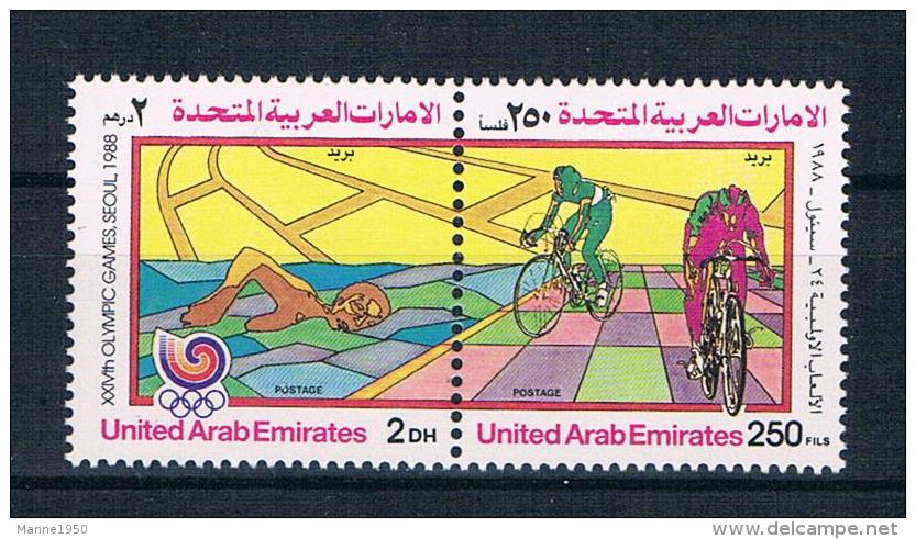 Ver. Arab. Emirate 1988 Olympia Mi.Nr. 259/60 Kpl. Satz ** - United Arab Emirates (General)